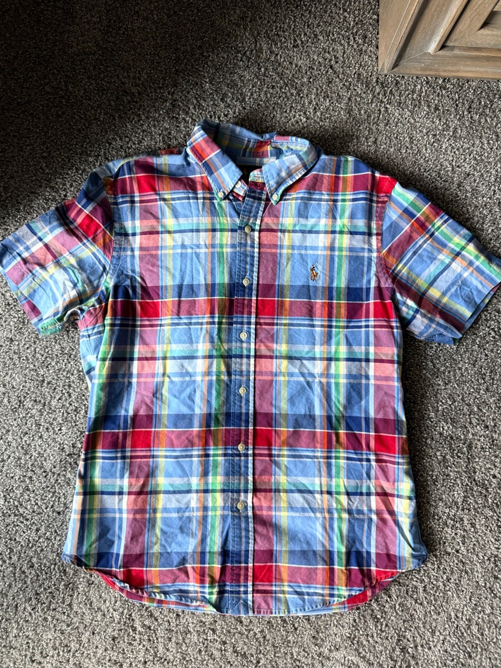 Ralph Lauren Slim fit short sleeve button up in plaid